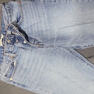 Levi's Premium Quality Denim Frayed Hem High Waisted Wedgie Icon Fit Ankle Jeans